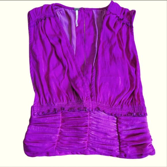 Free People Deep V Cropped Smocked Tie Back Crop Top Blouse Tank - Picture 1 of 4